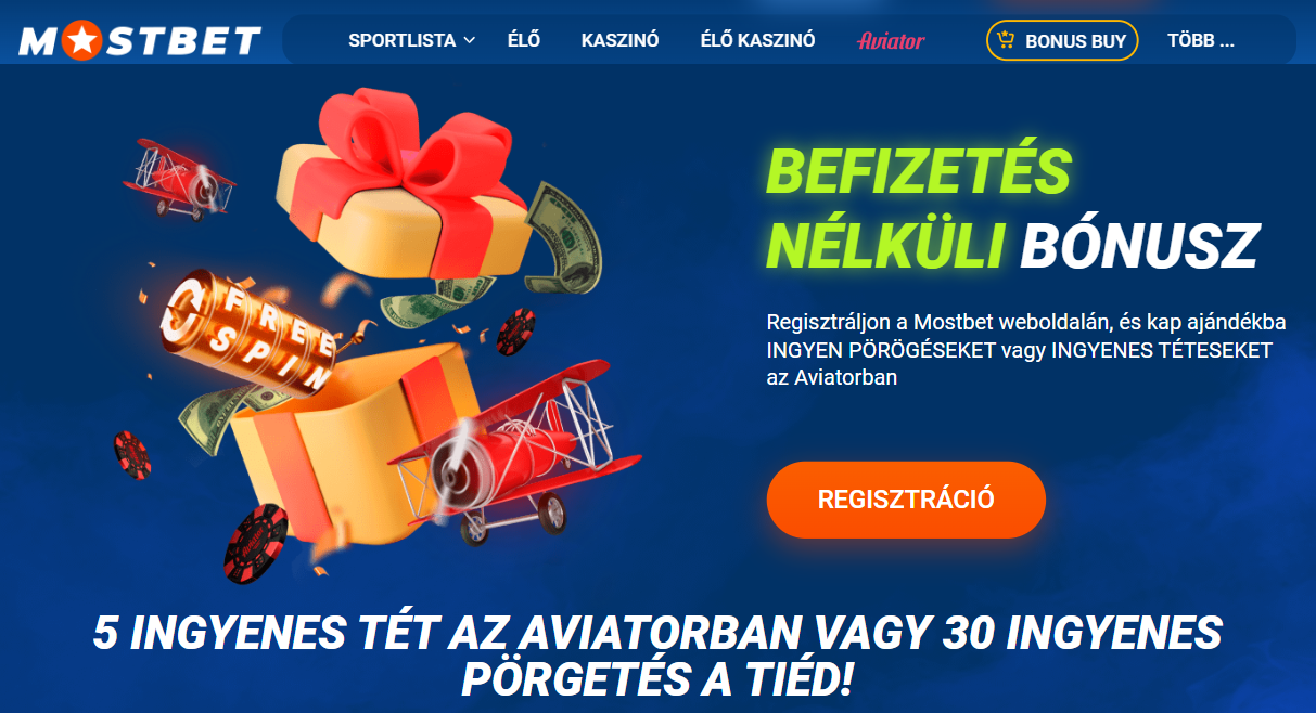 Mostbet befizetés nélküli bónusz