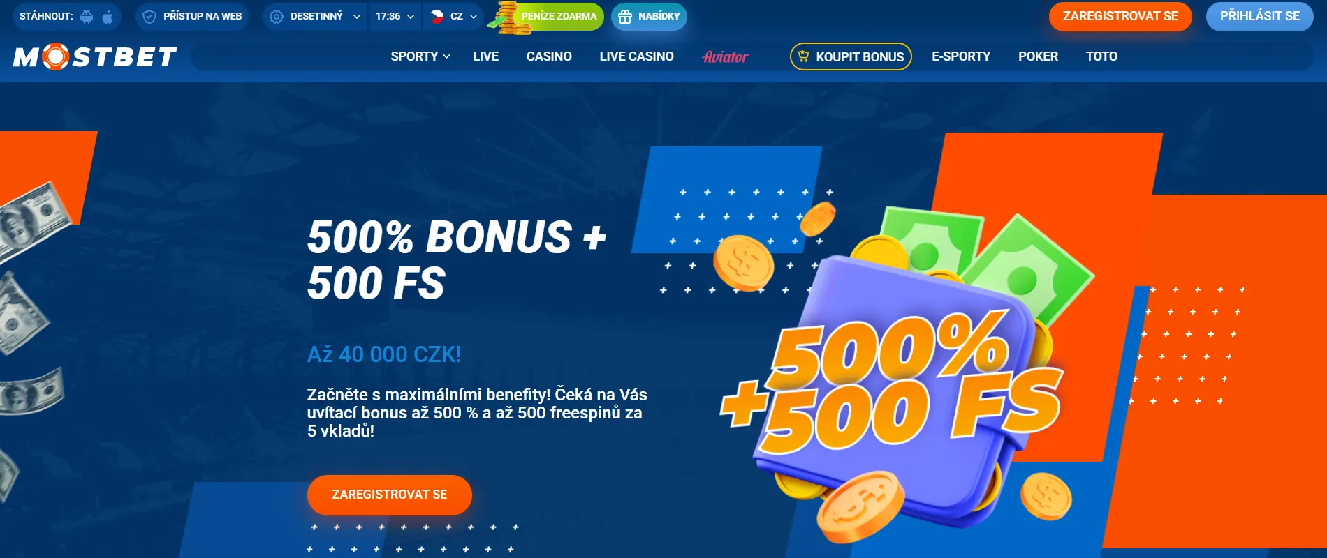 Mostbet CZ bonuses