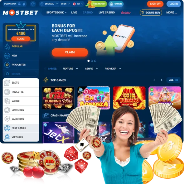 Игри в казино Mostbet